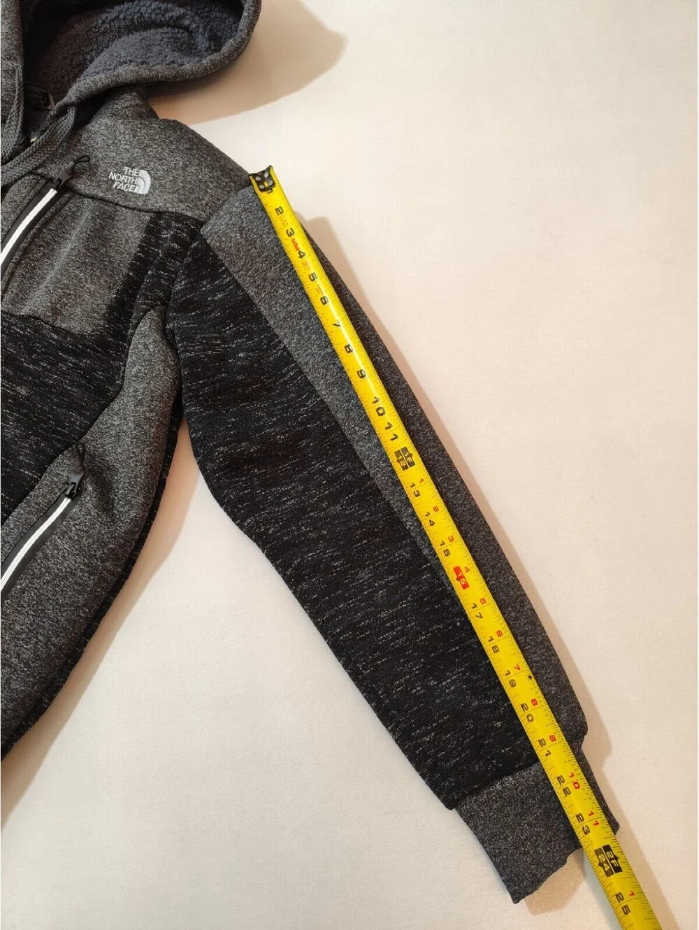 North Face Fleece Jacket Mens Black/ Grey Size Large